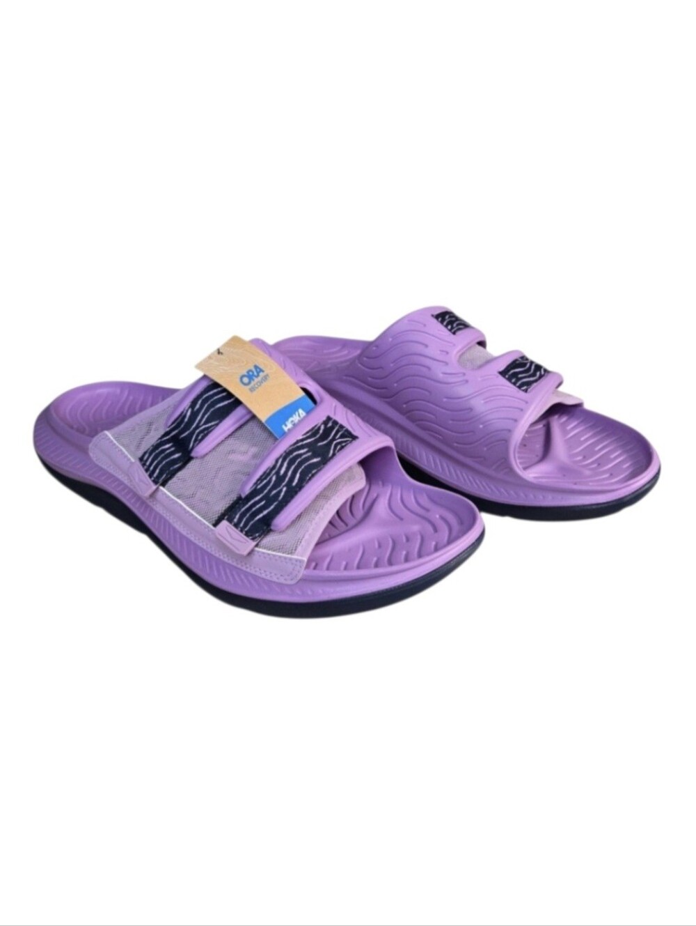 Hoka Ora Luxe Double Strap Sandals in Violet Bloom, Size 15 Women's NWT!!